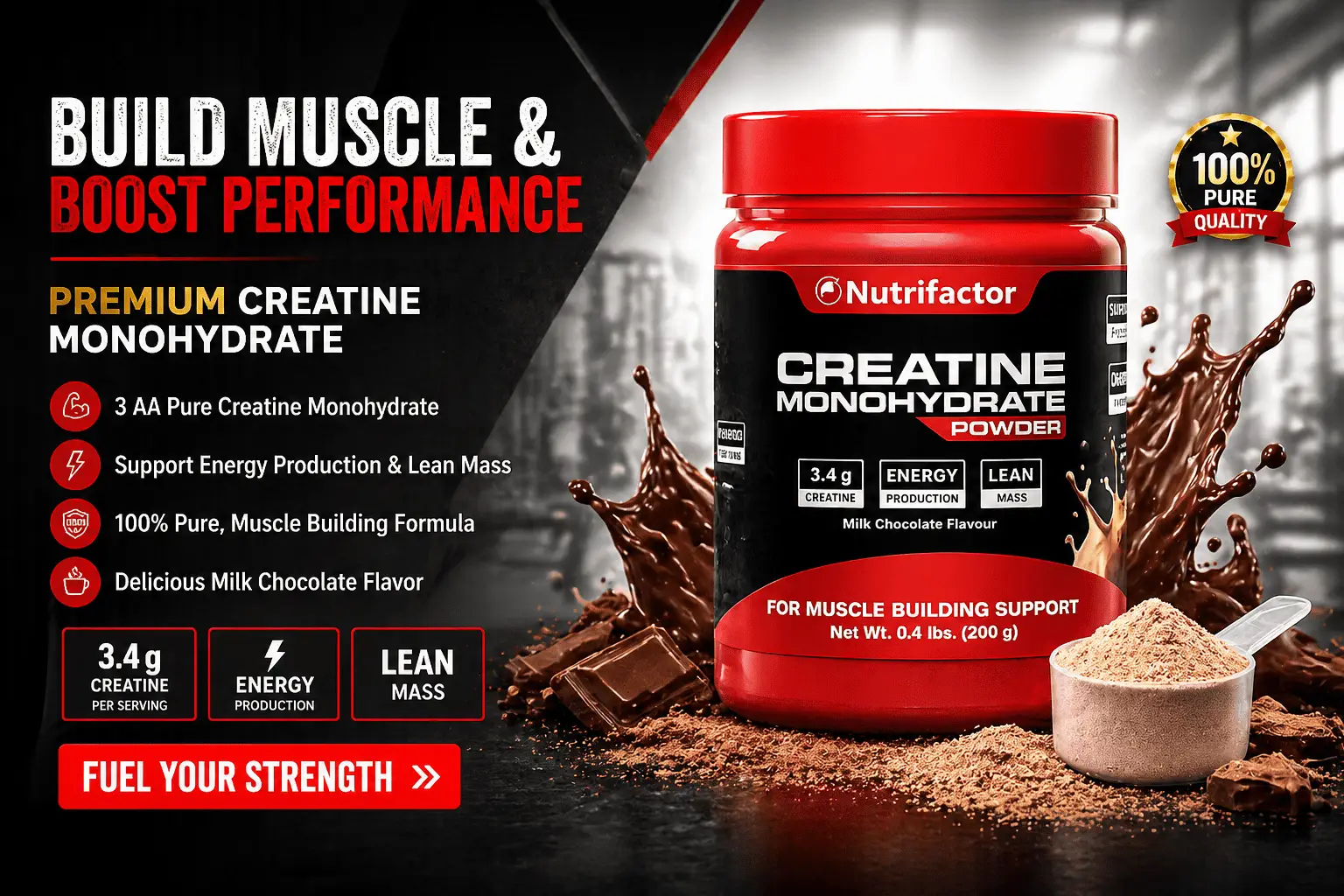 Nutrifactor Creatine Monohydrate Powder