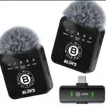 Blucks BX-18 Dual Wireless Microphone | HD Sound Quality | Noise Reduction | Long Distance Recording Mic