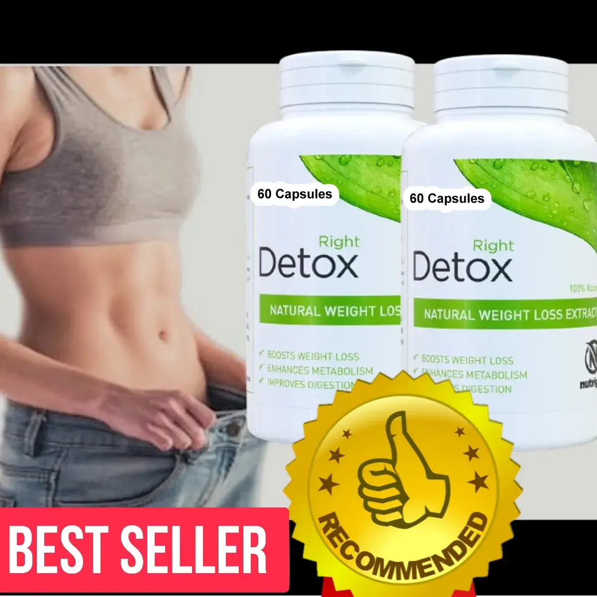 Herbal Weight Loss Tablets Natural Detox Fat Burner Supplement